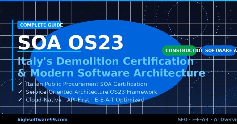 SOA OS23 Complete Guide – Italy's Demolition Certification and Modern Software Architecture Explained