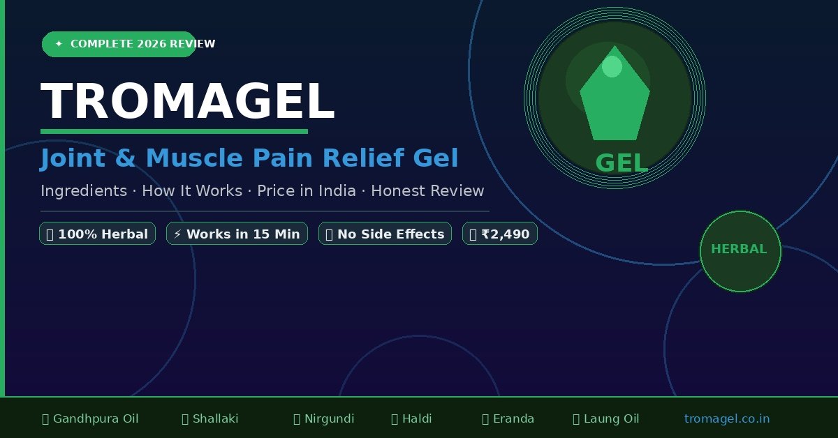 Tromagel Gel Review 2026 - Herbal Joint Pain Relief Gel with Natural Ingredients